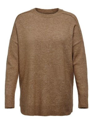 ONLY CARMAKOMA (big size) - Pulover e lirshme kafe