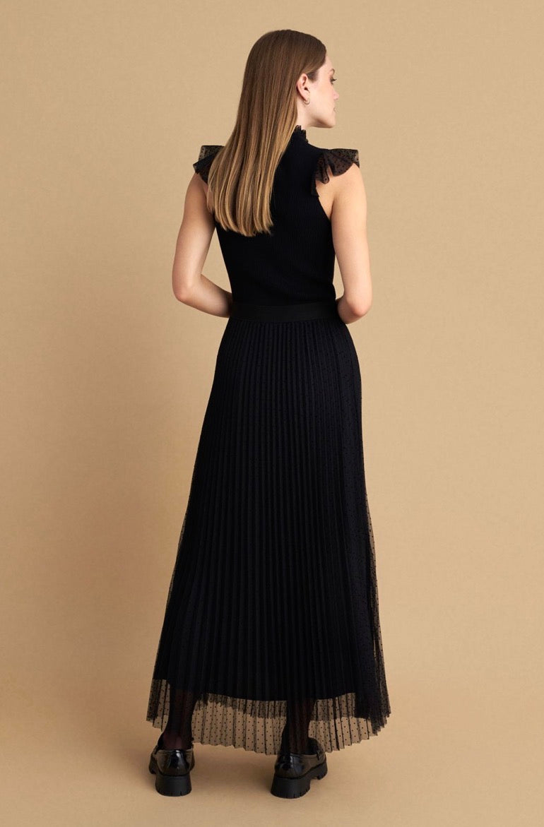 attrattivo - Set bluze deve dhe fund tyli ne ngjyre te zeze