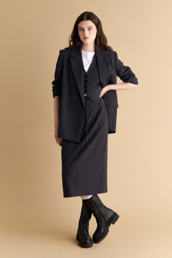 attrattivo - Xhakete serioze gri oversize