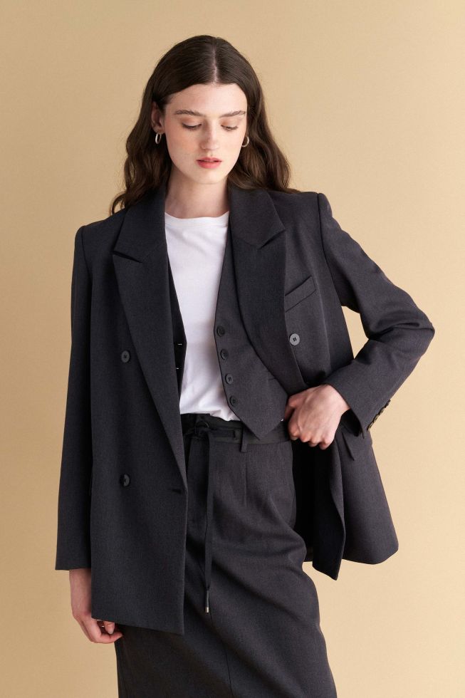 attrattivo - Xhakete serioze gri oversize