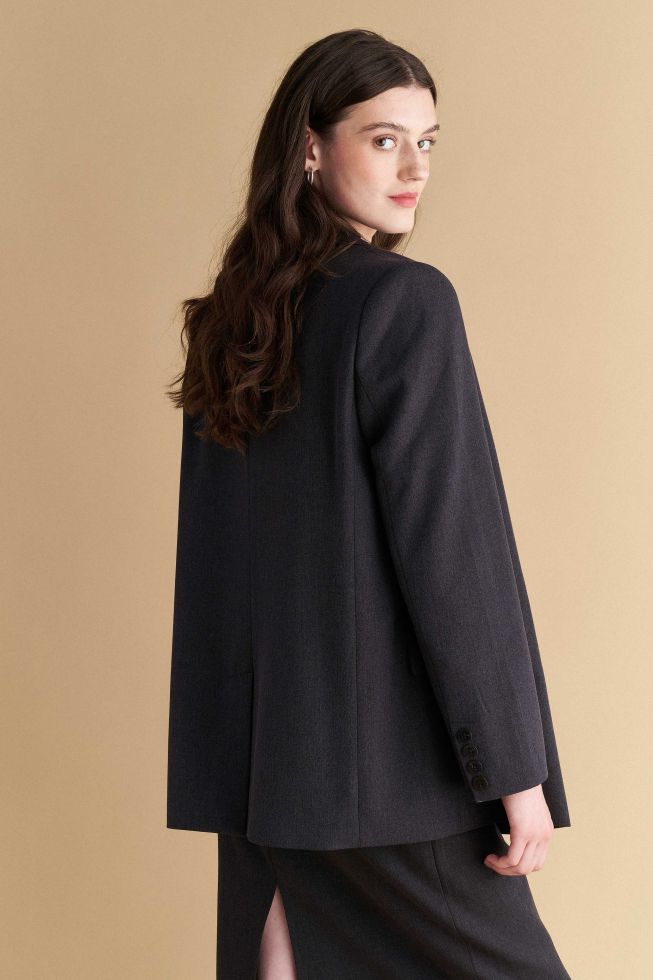 attrattivo - Xhakete serioze gri oversize