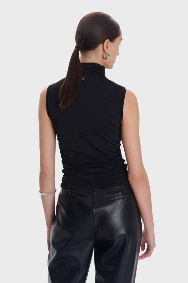 ALE - Bluze e kuqe dhe e zeze pa menge me lule 3D