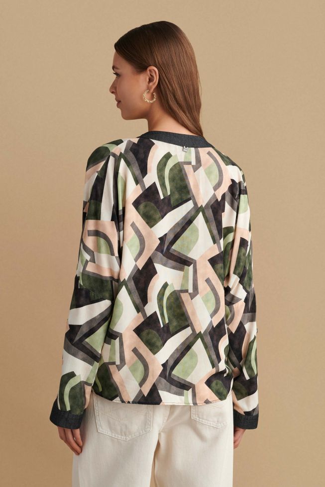 attrattivo - Bluze shumengjyreshe me printe dhe lidhje