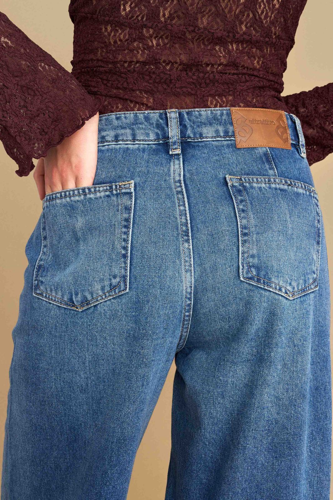 attrattivo - Xhinse blu me prerje te gjere