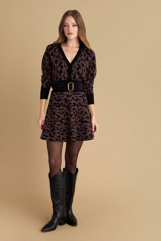 attrattivo - Fund i shkurter shumengjyresh me printe leopardi