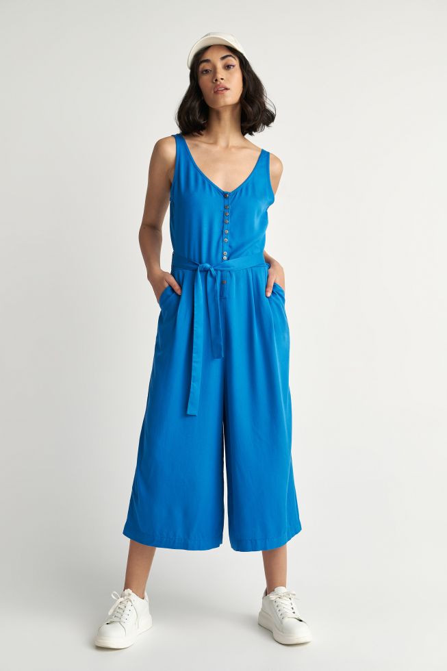 attrattivo - Jumpsuit me lidhje ne mes vishnje ,i zi dhe blu