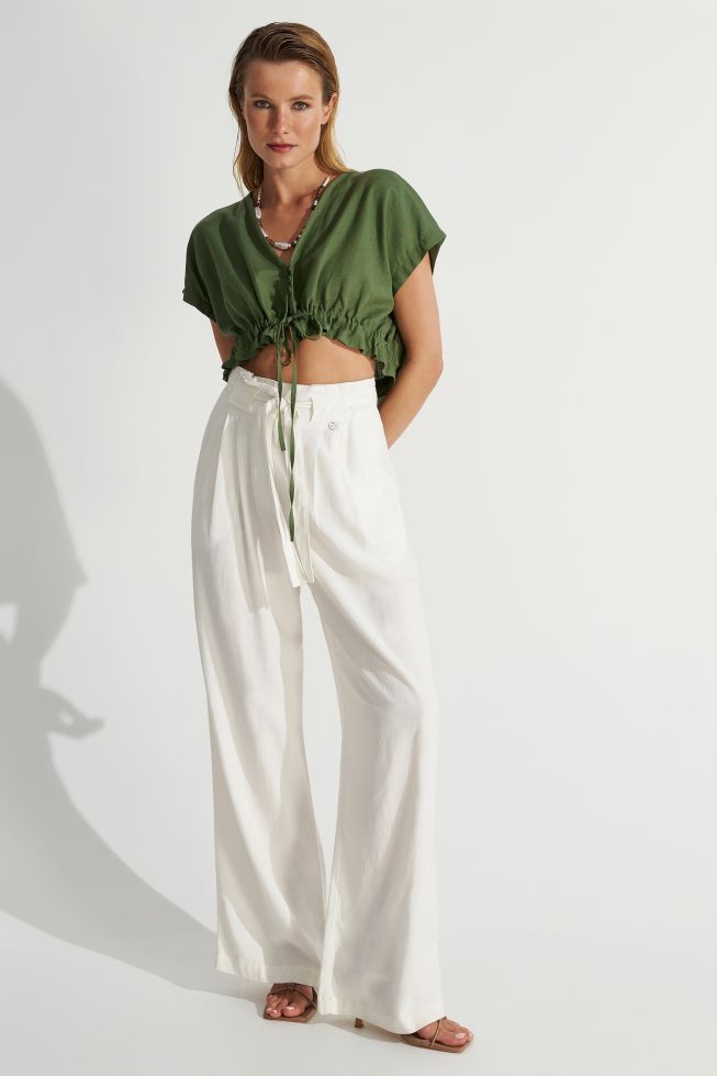 ALE - Pantallon i bardhe i gjere