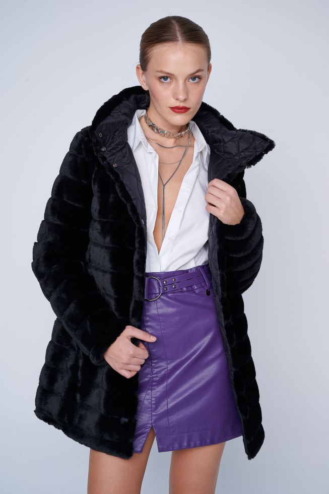 ALE - Xhup pellush jeshil dhe i zi double-wear