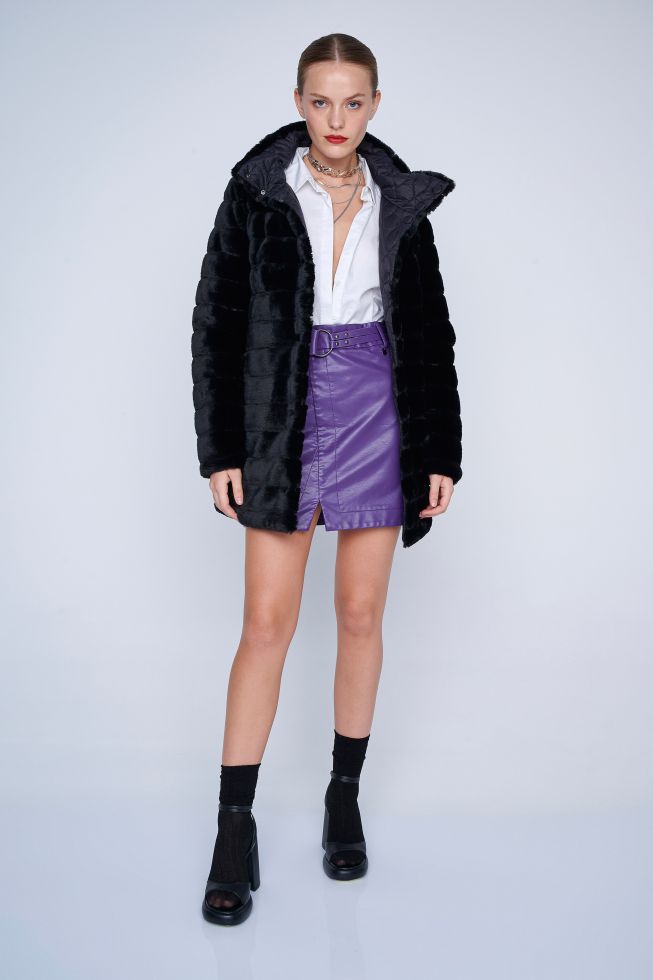 ALE - Xhup pellush jeshil dhe i zi double-wear