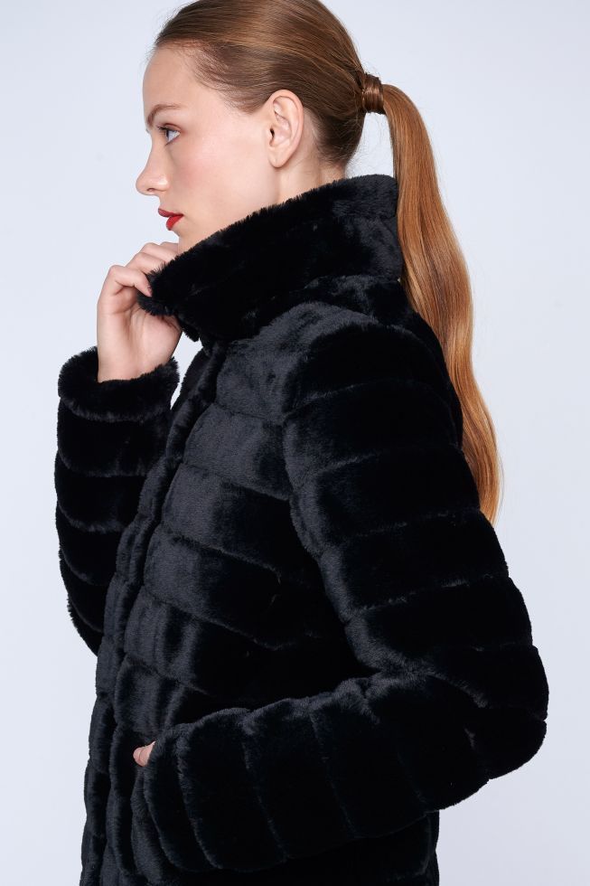 ALE - Xhup pellush jeshil dhe i zi double-wear