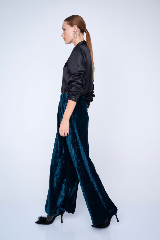 ALE - Pantallon jeshil velvet