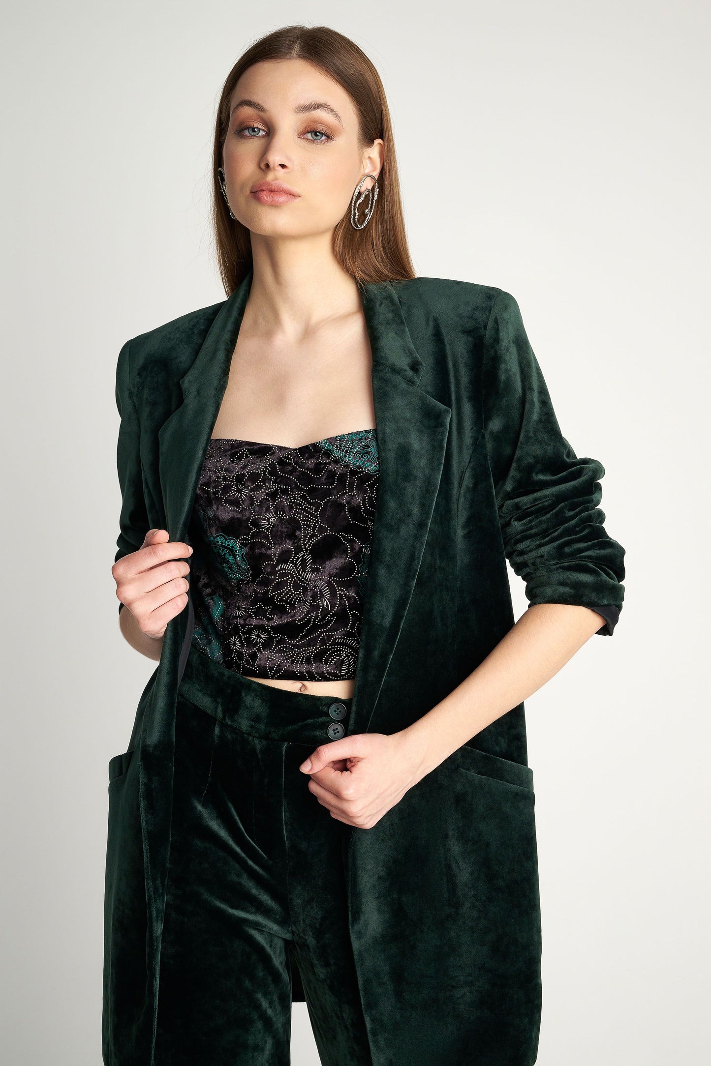 attrattivo - Bluze bust jeshile me detaje
