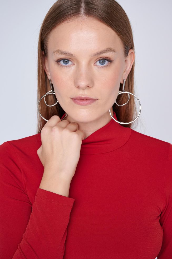 ALE - Bluze e kuqe gjysem golf