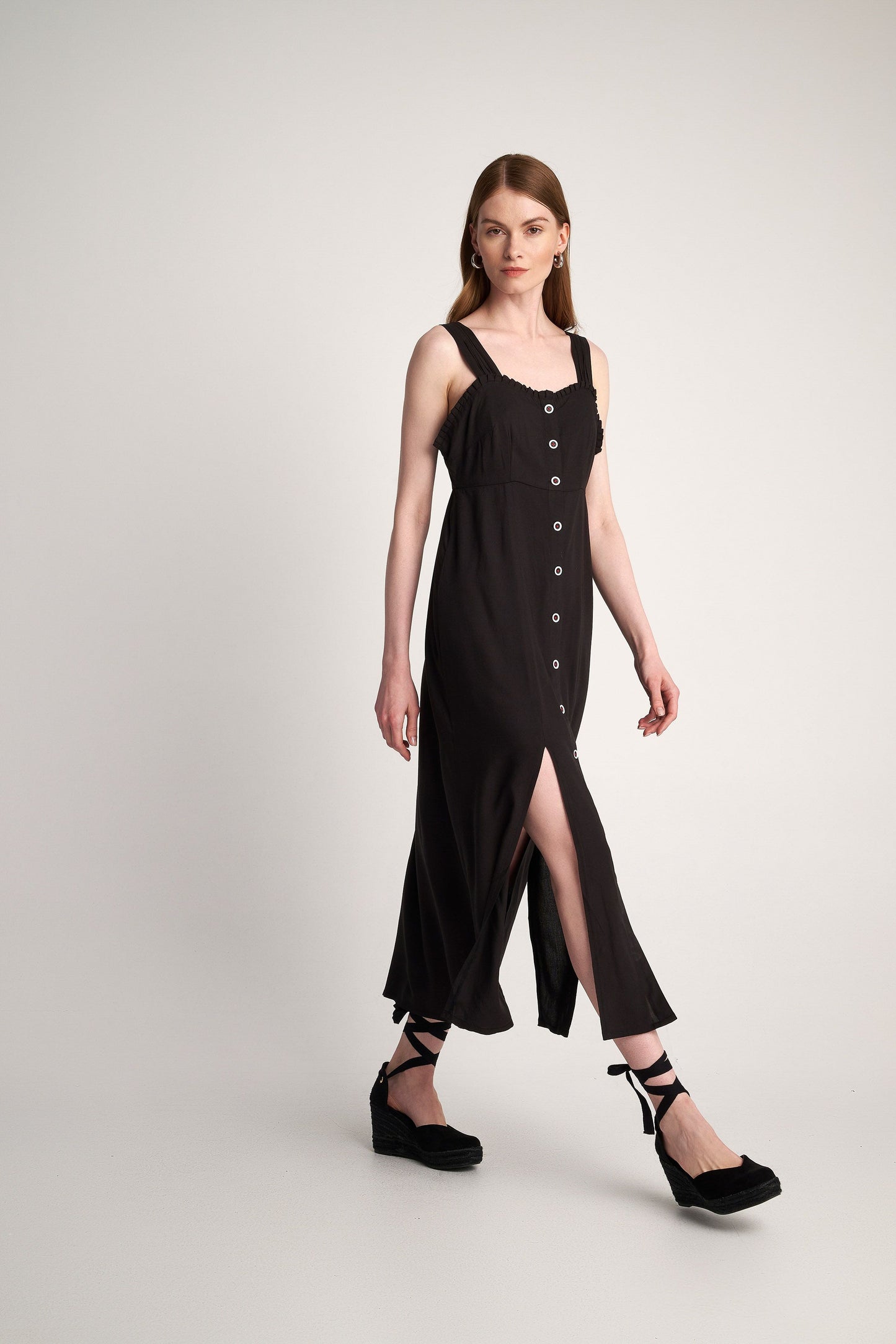 attrattivo - Fustan me rripa i kuq dhe i zi