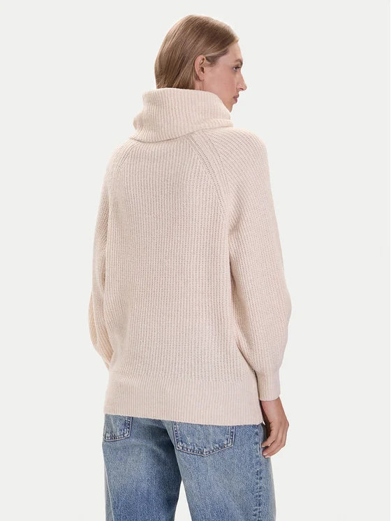 ONLY - Pulover roze dhe bezhe me golf