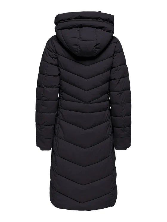 ONLY - Xhup i gjate bezhe dhe i zi me kapuc