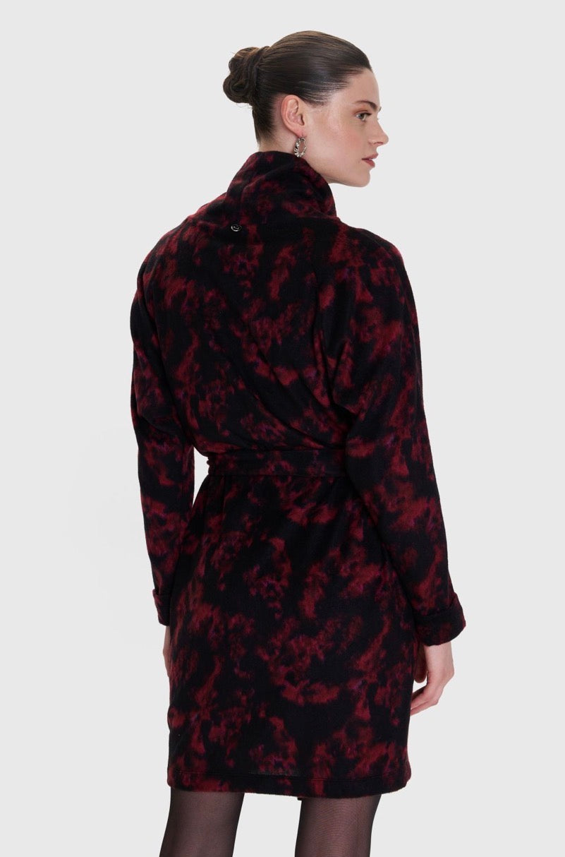 ALE - Fustan i shkurter i kuq me printe