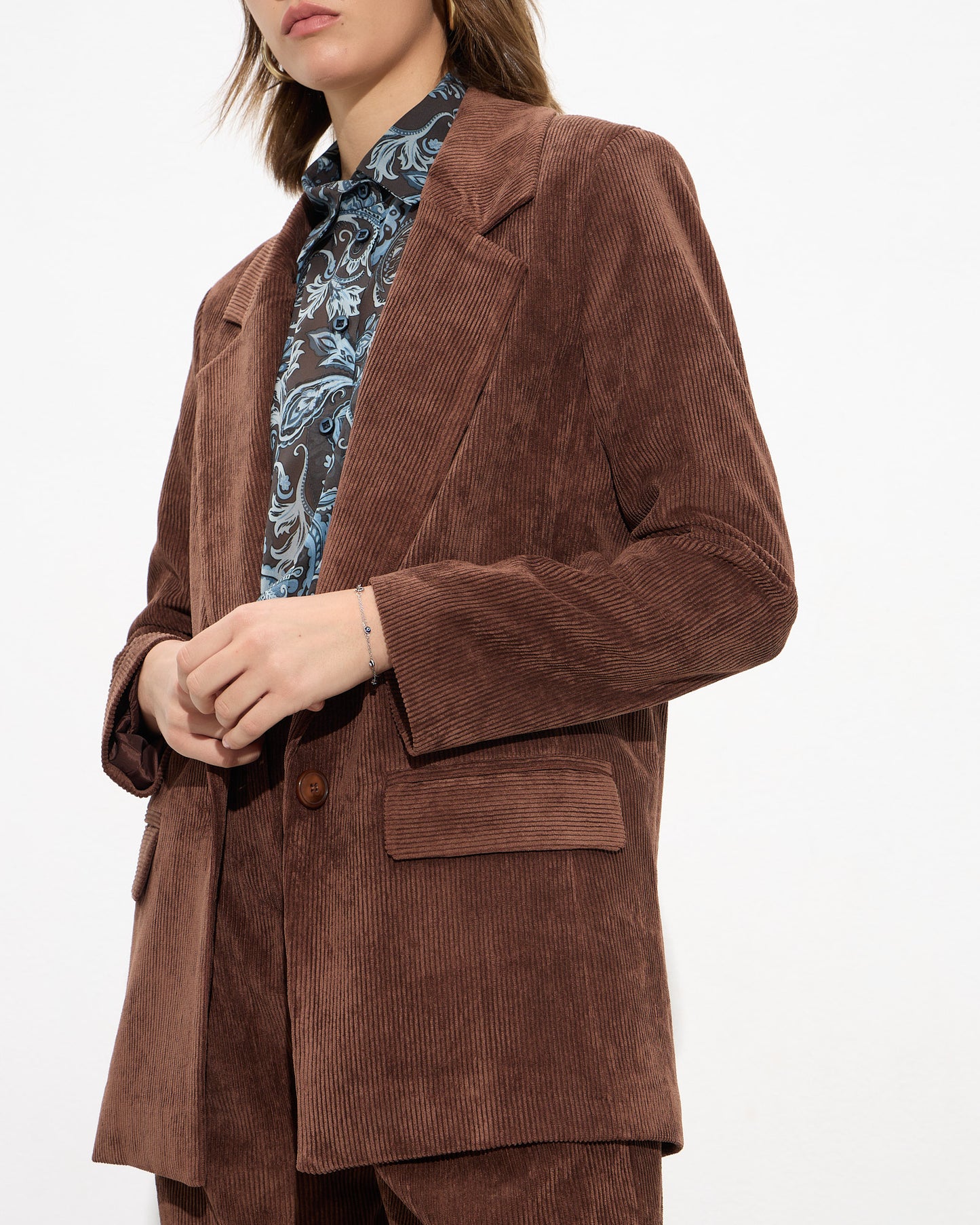 Passager - Xhakete kadife kafe dhe blu