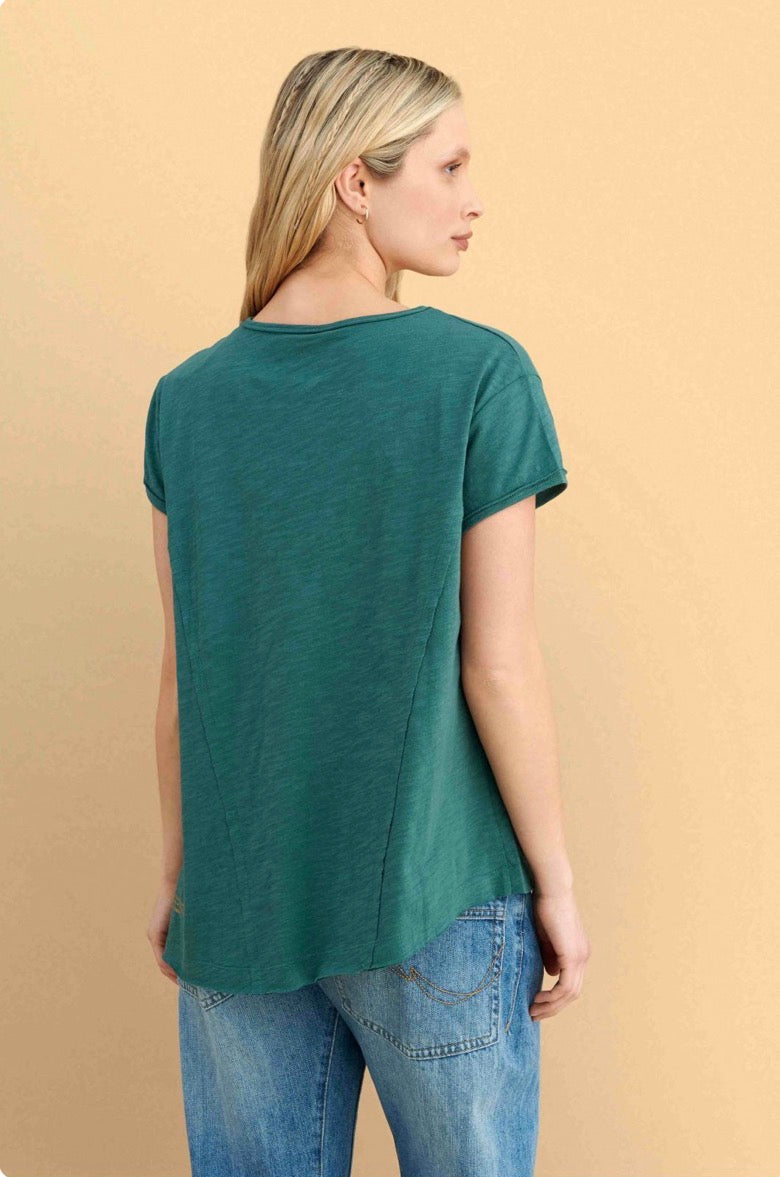 attrattivo - Bluze blu dhe jeshile me prerje asimetrike