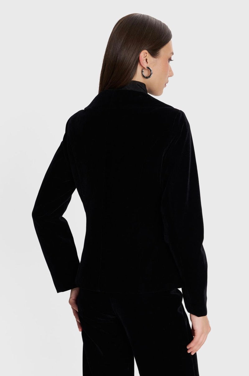 ALE - Kostum veludhe xhakete dhe pantallona ne ngjyren vishnje dhe te zeze