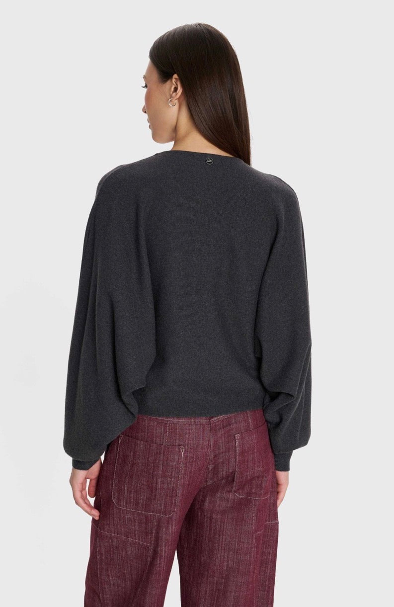 ALE - Pulover vishnje dhe gri me jake V