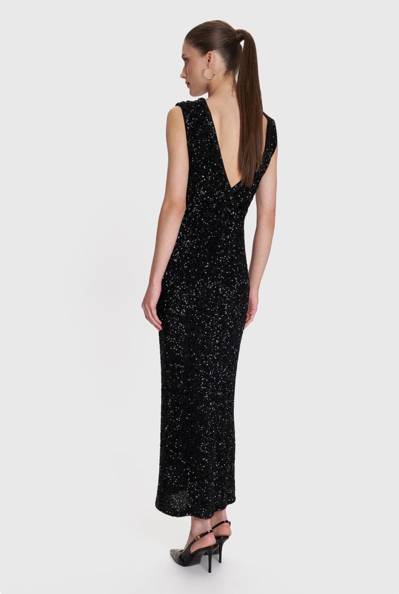 ALE - Fustan i zi me temina