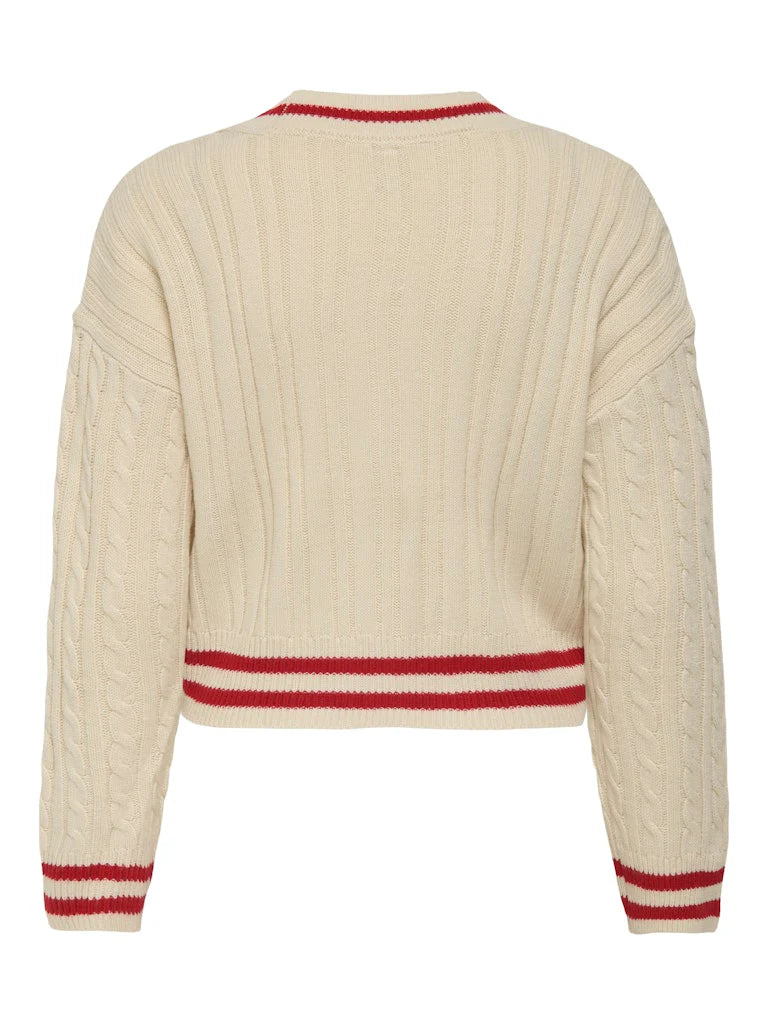 ONLY - Triko e bardhe dhe e zeze me detaje