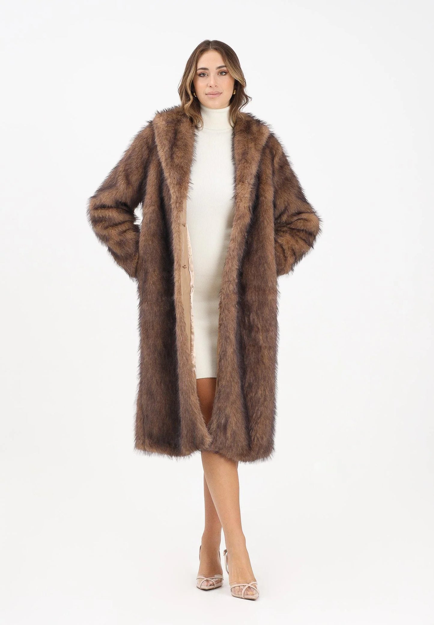 ONLY - Pallto pellush i gjate kaf