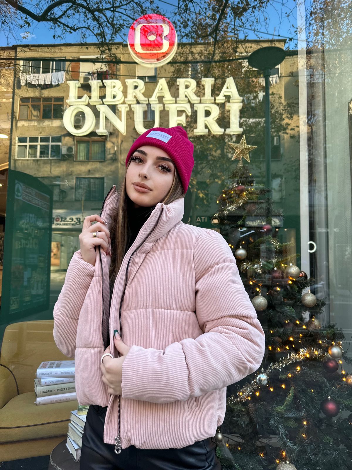 ONLY - Xhup i zi dhe roze i shkurter
