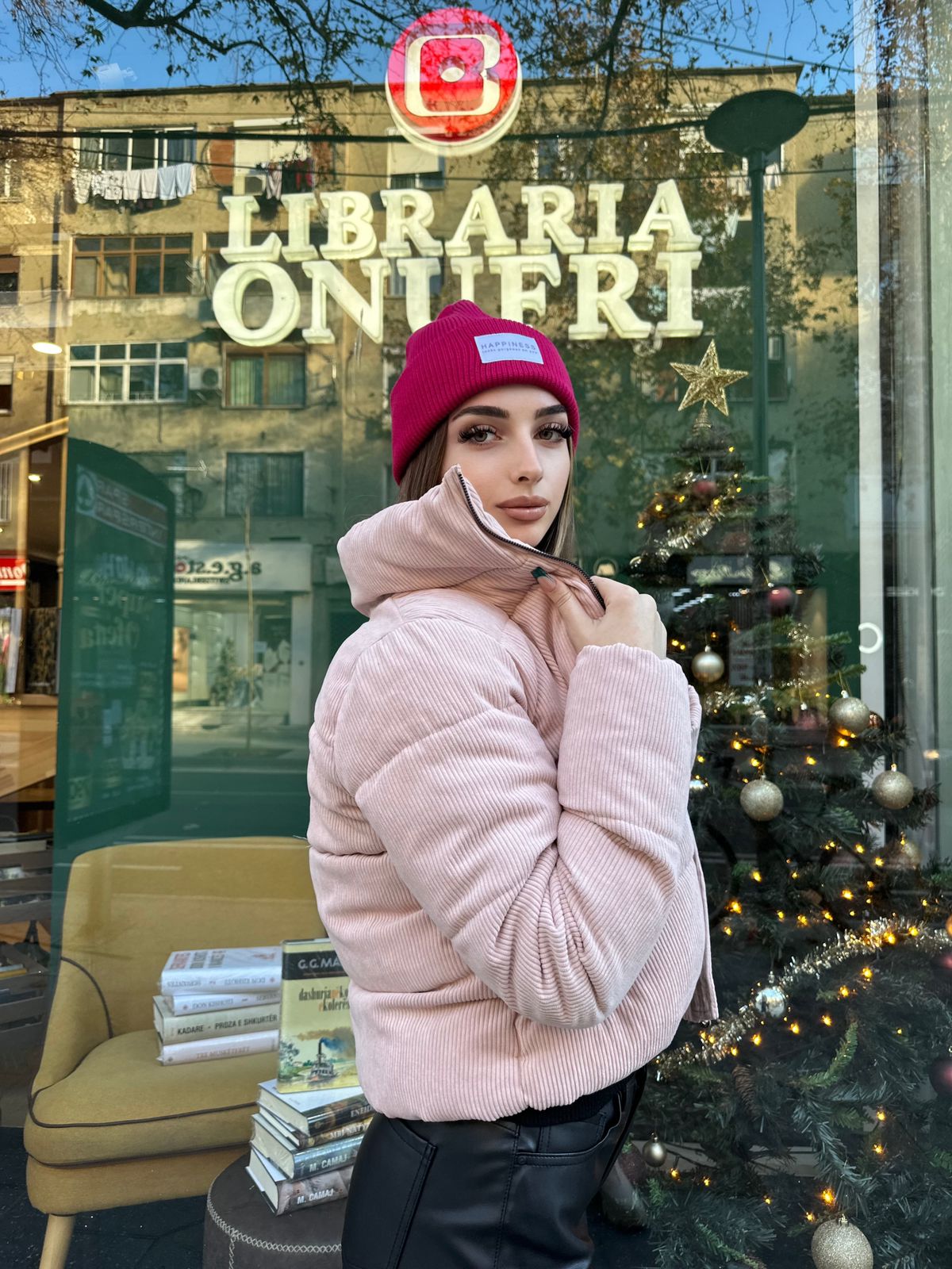 ONLY - Xhup i zi dhe roze i shkurter