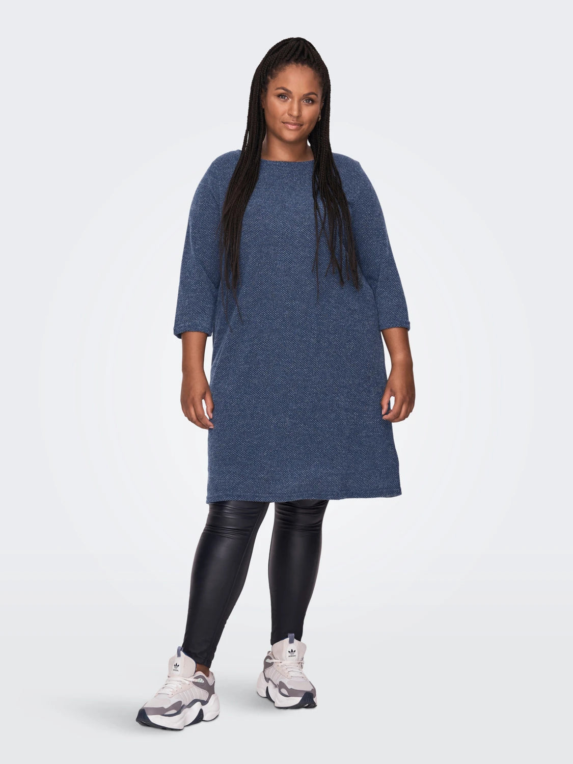 ONLY CARMAKOMA (big size) - Fustan blu i lirshem