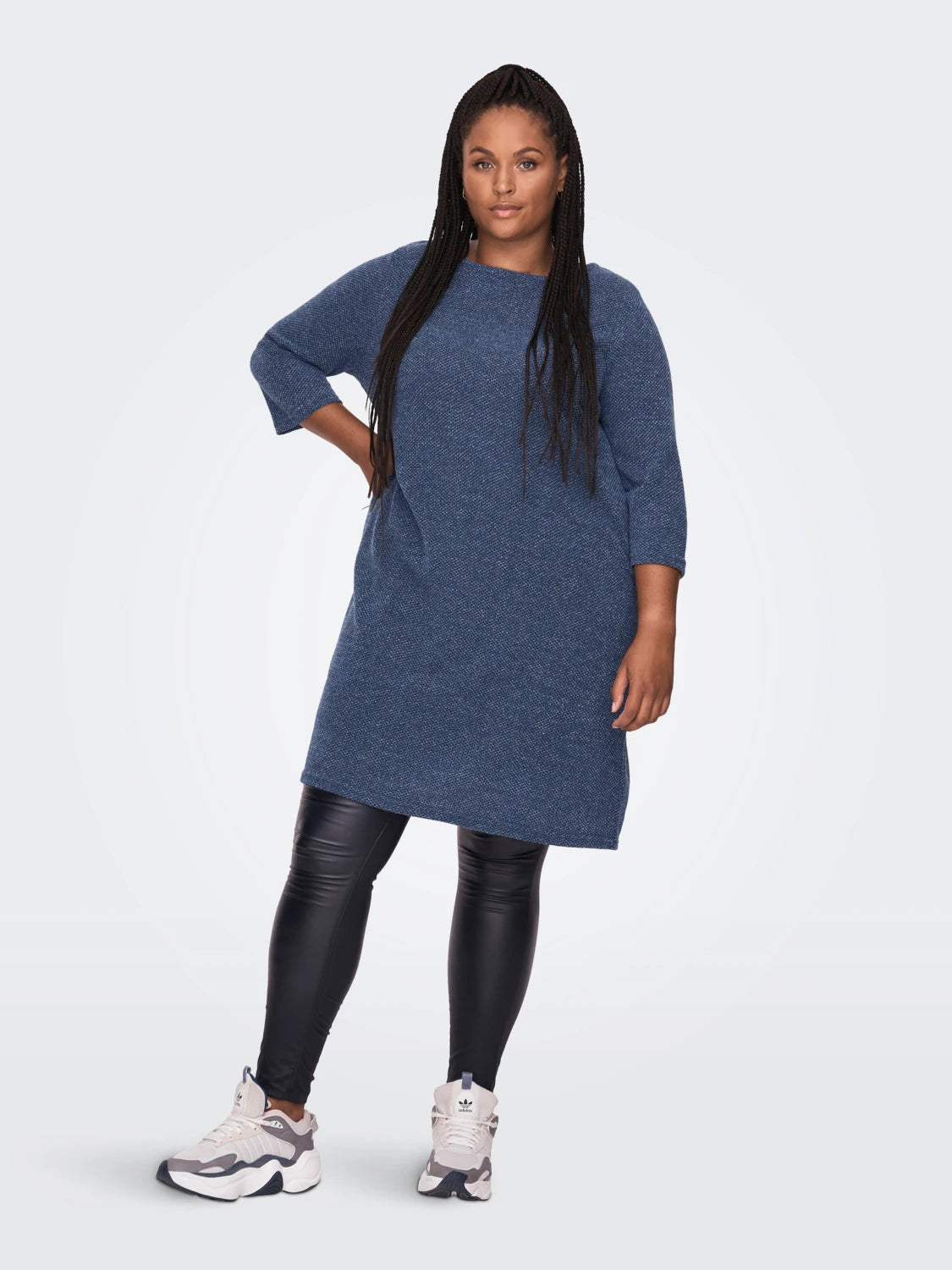 ONLY CARMAKOMA (big size) - Fustan blu i lirshem