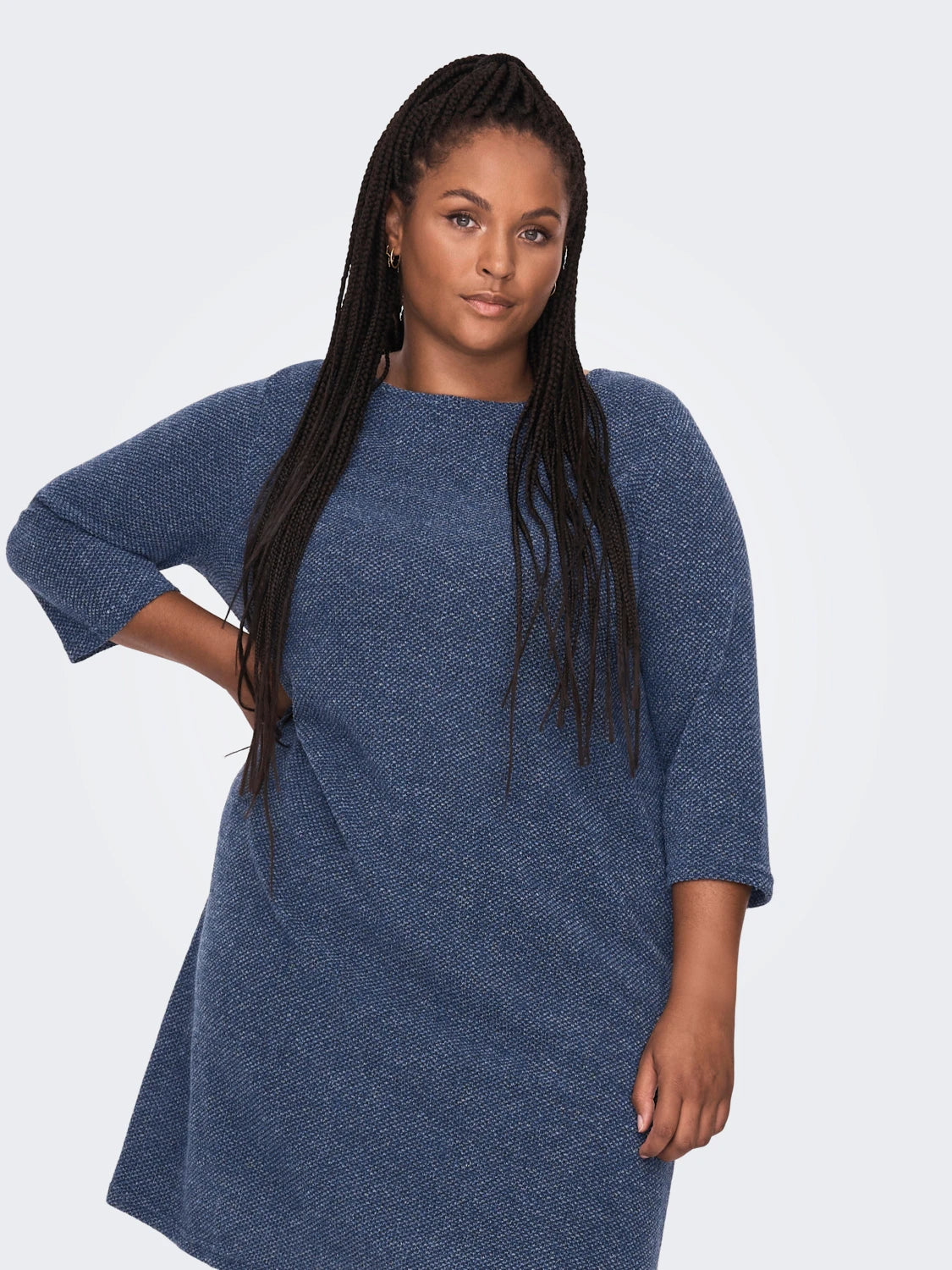 ONLY CARMAKOMA (big size) - Fustan blu i lirshem