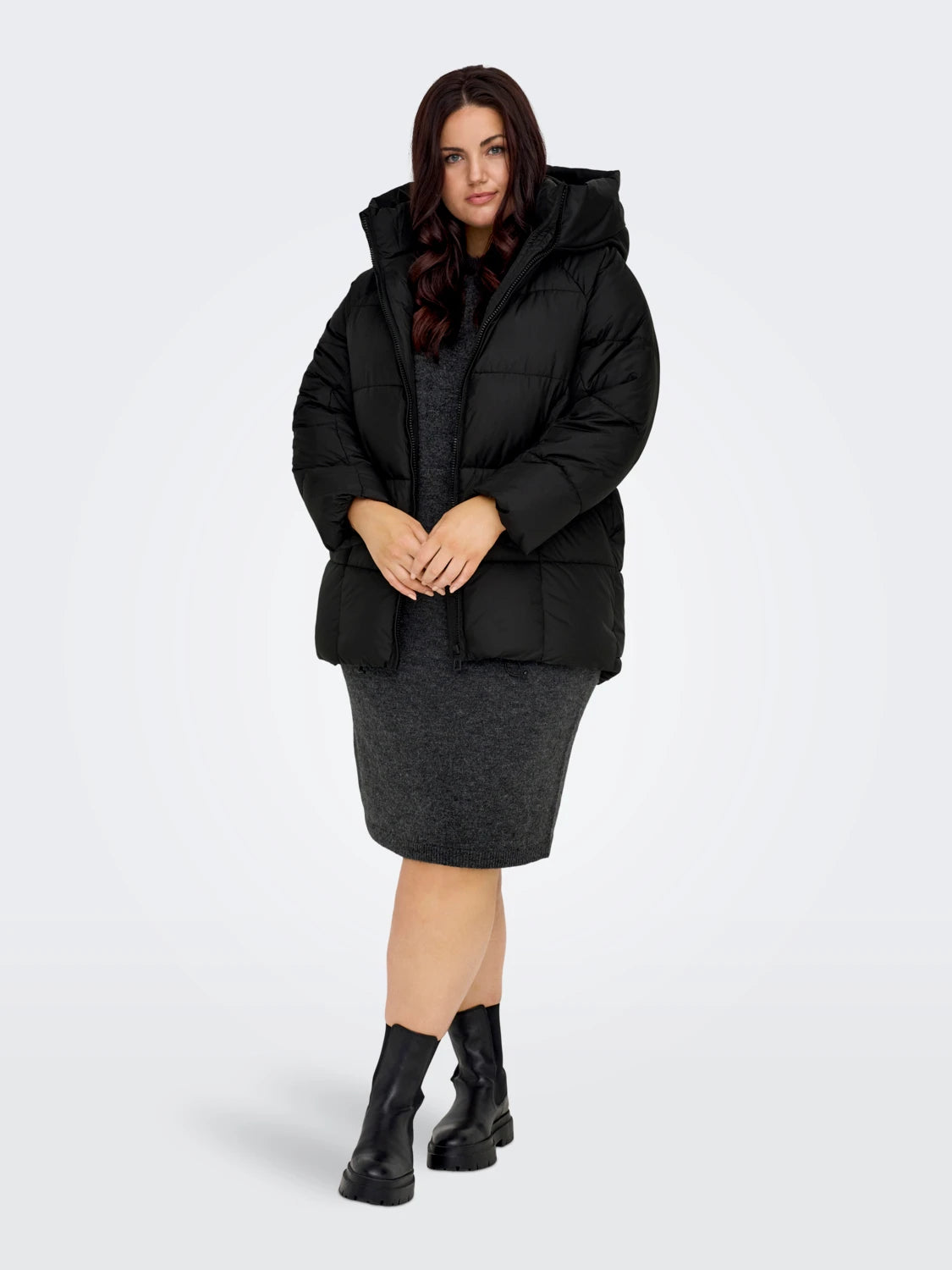 ONLY CARMAKOMA (big size) - Xhup i zi me kapuc