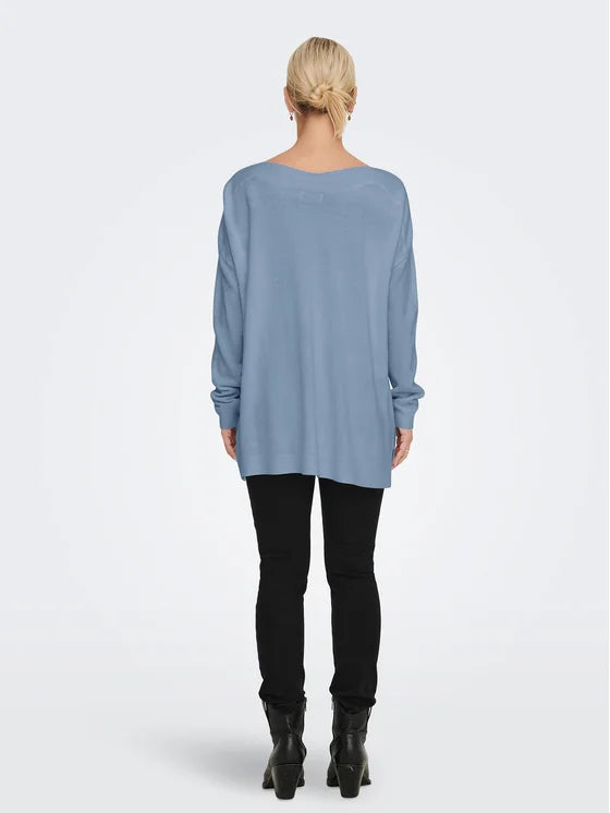 ONLY - Bluze me menge te gjate ne ngjyre roze, bojqielli dhe mente