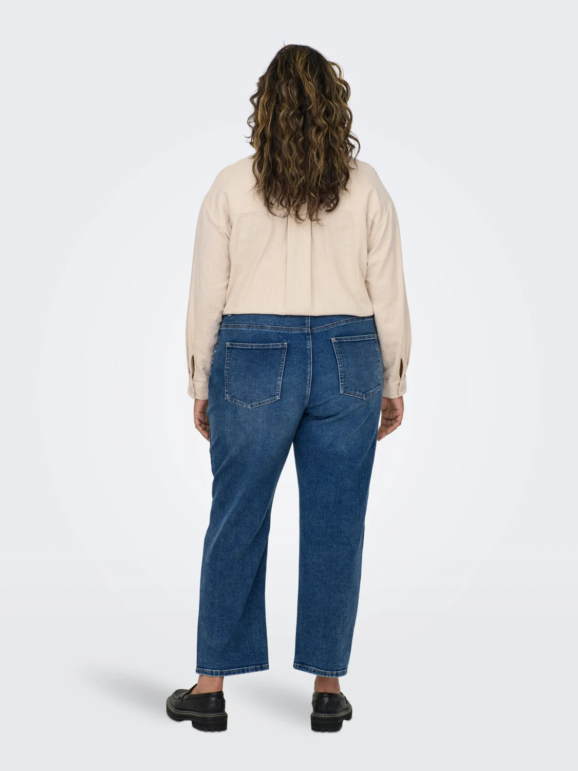 ONLY CARMAKOMA (big size) - Pantallona blu xhins