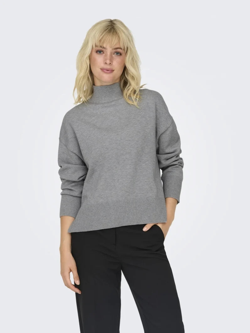 ONLY - Bluze golf ne ngjyre pana, gri dhe te zeze