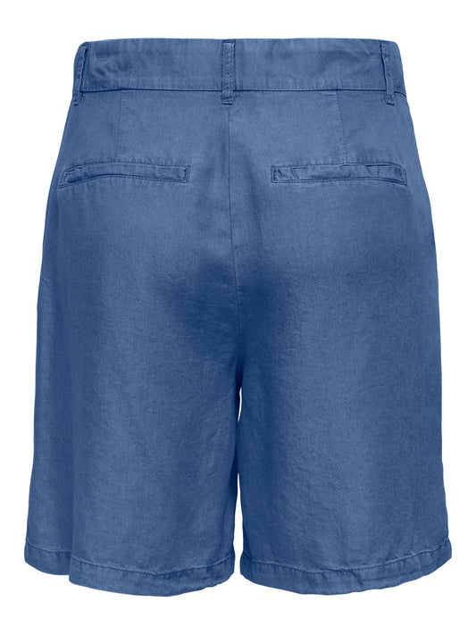 ONLY - Pantallona te shkurta blu dhe bojeqielli