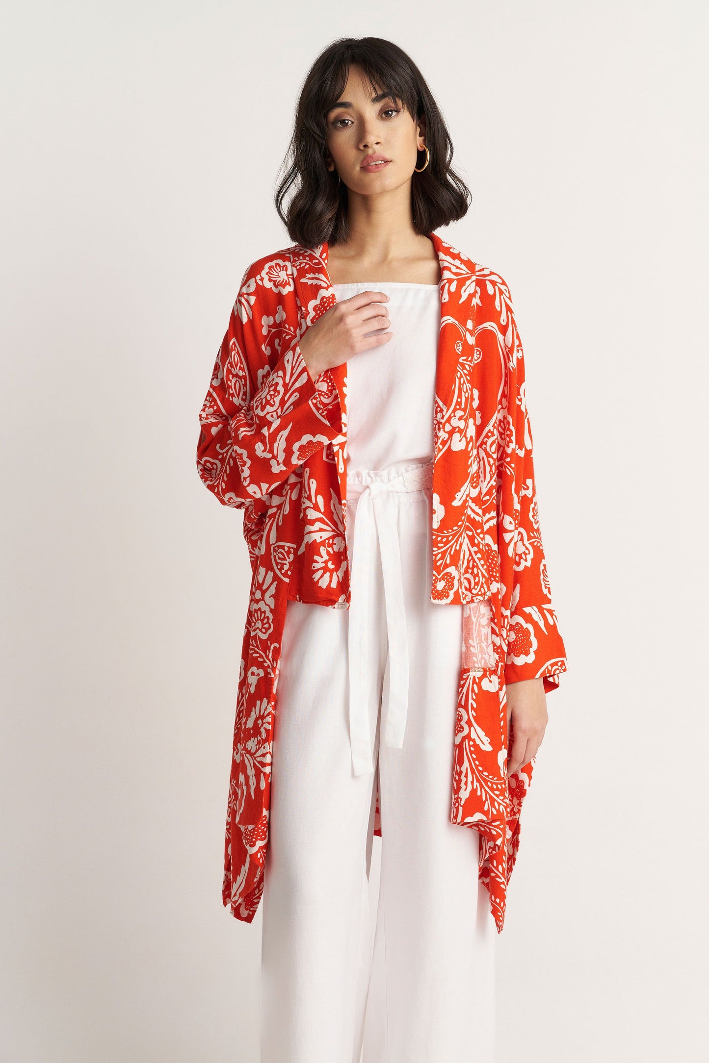 attrattivo - Kimono portokalli me printe