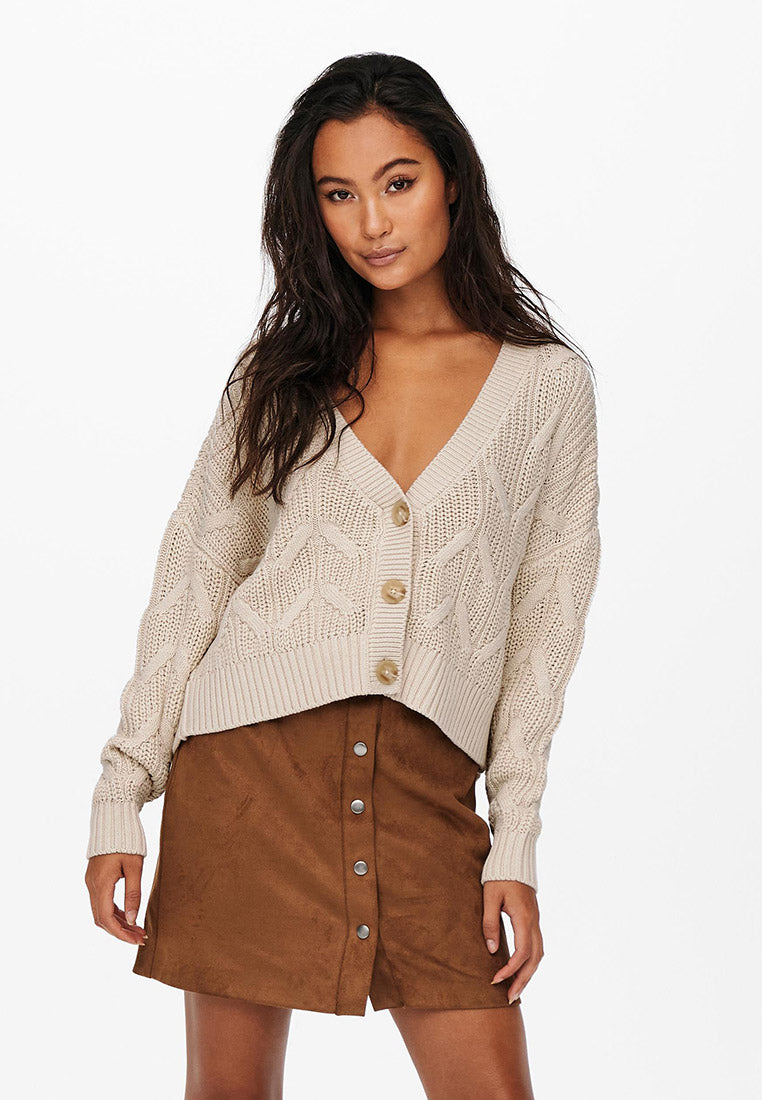 ONLY - Triko bezhe dhe jeshile oversize