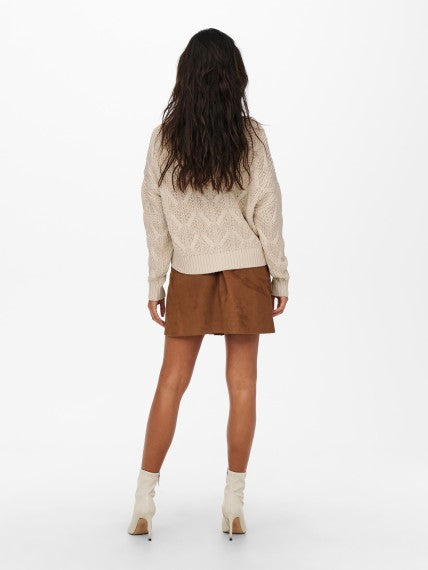 ONLY - Triko bezhe dhe jeshile oversize