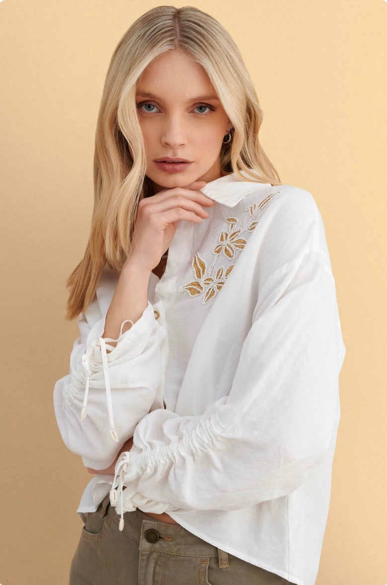 attrattivo - Kemishe jeshile dhe e bardhe me detaje
