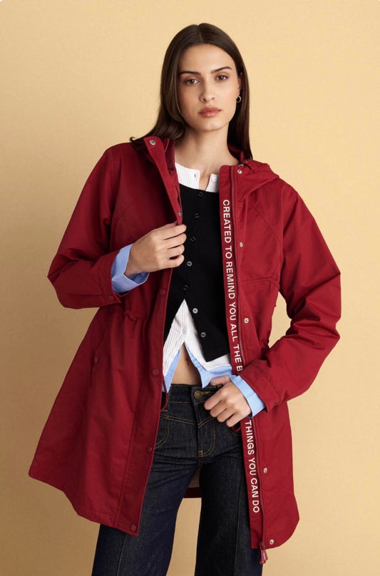 attrattivo - Xhakete doku e kuqe dhe jeshile me kapuc