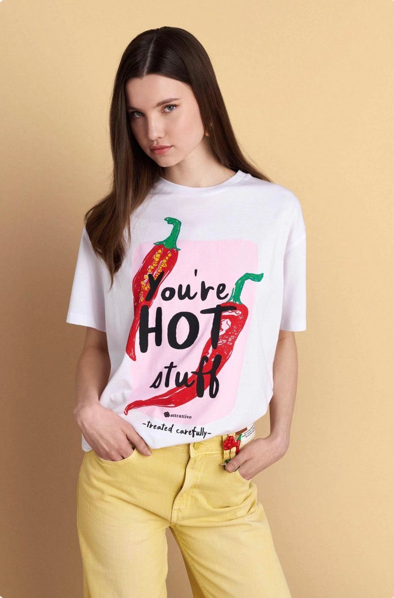 attrattivo - Bluze pambuku e bardhe me printe