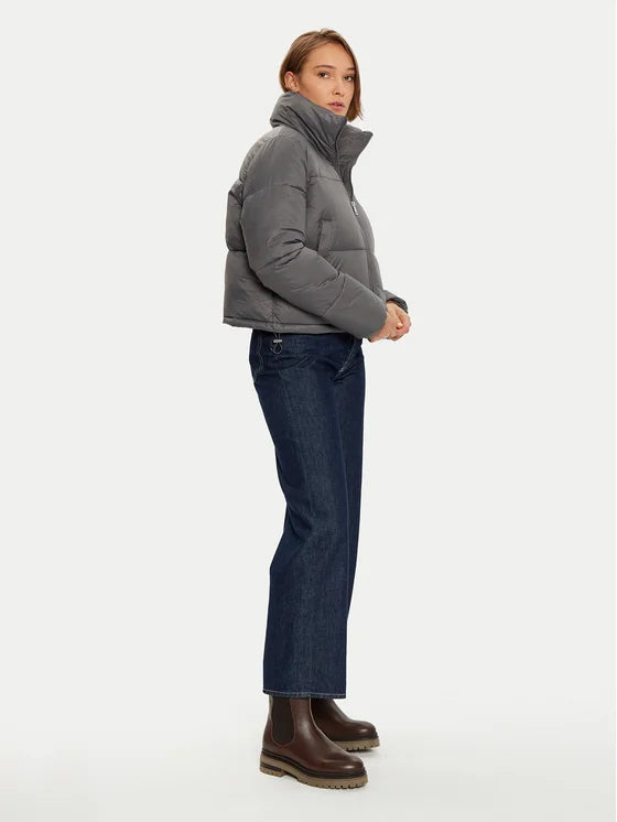 ONLY - Xhup i shkurter ne ngjyre te zeze , kafe , gri dhe vishnje