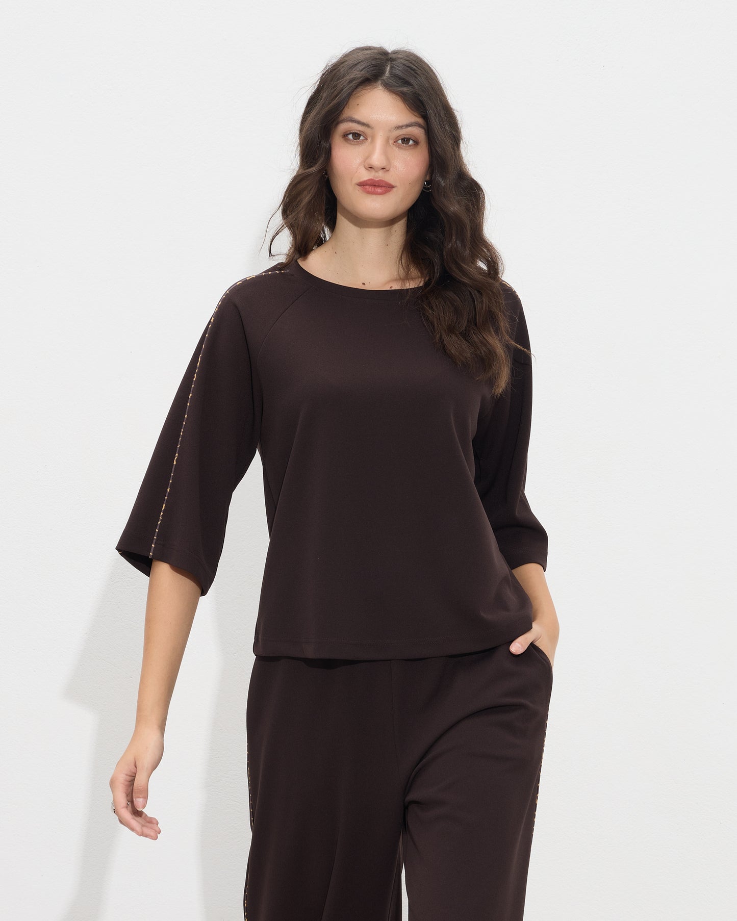 Passager - Bluze kafe dhe e zeze me detaje