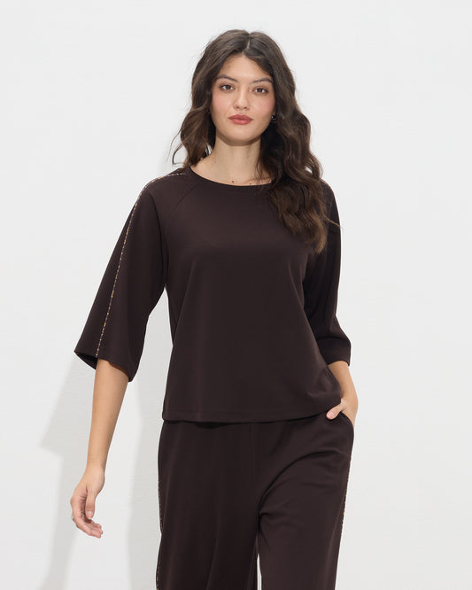 Passager - Bluze kafe dhe e zeze me detaje