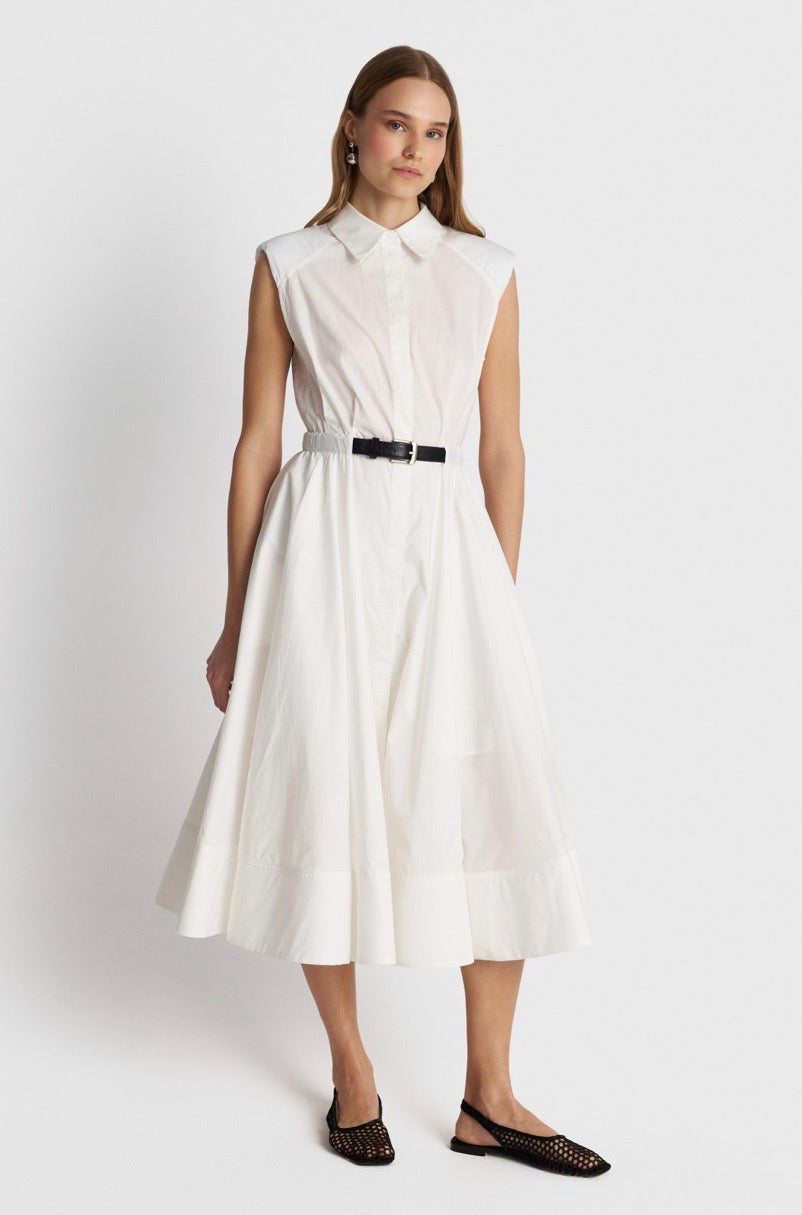 ALE - Fustan trecereksh i zi dhe i bardhe me rrip