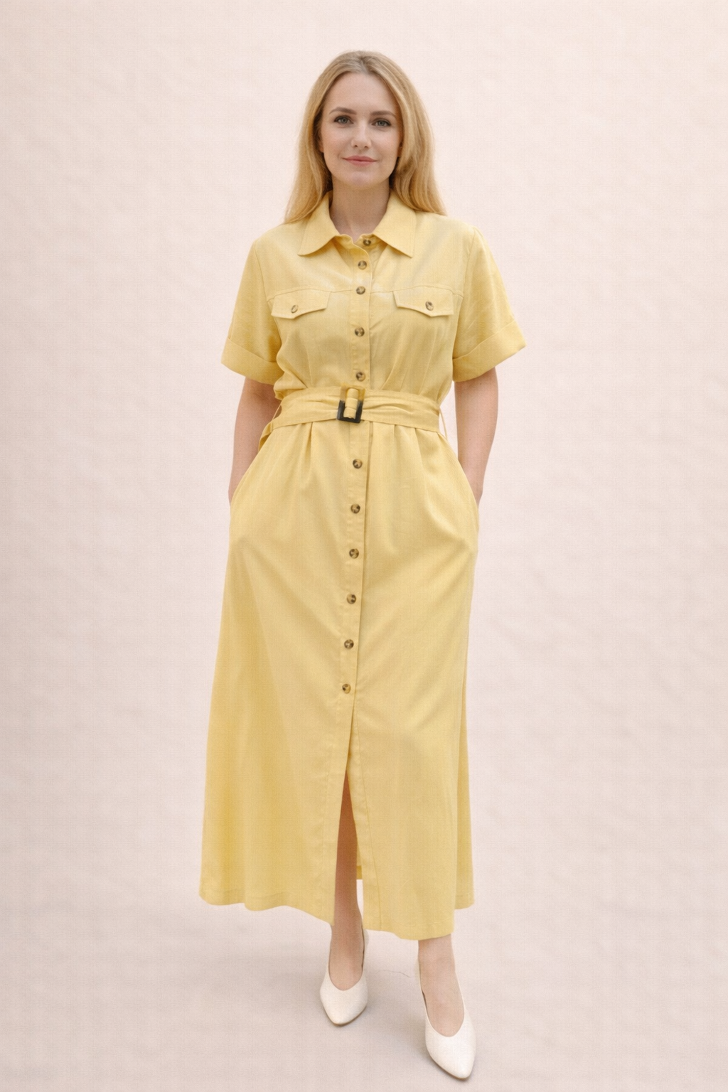 Passager - Fustan i verdhe dhe jeshil