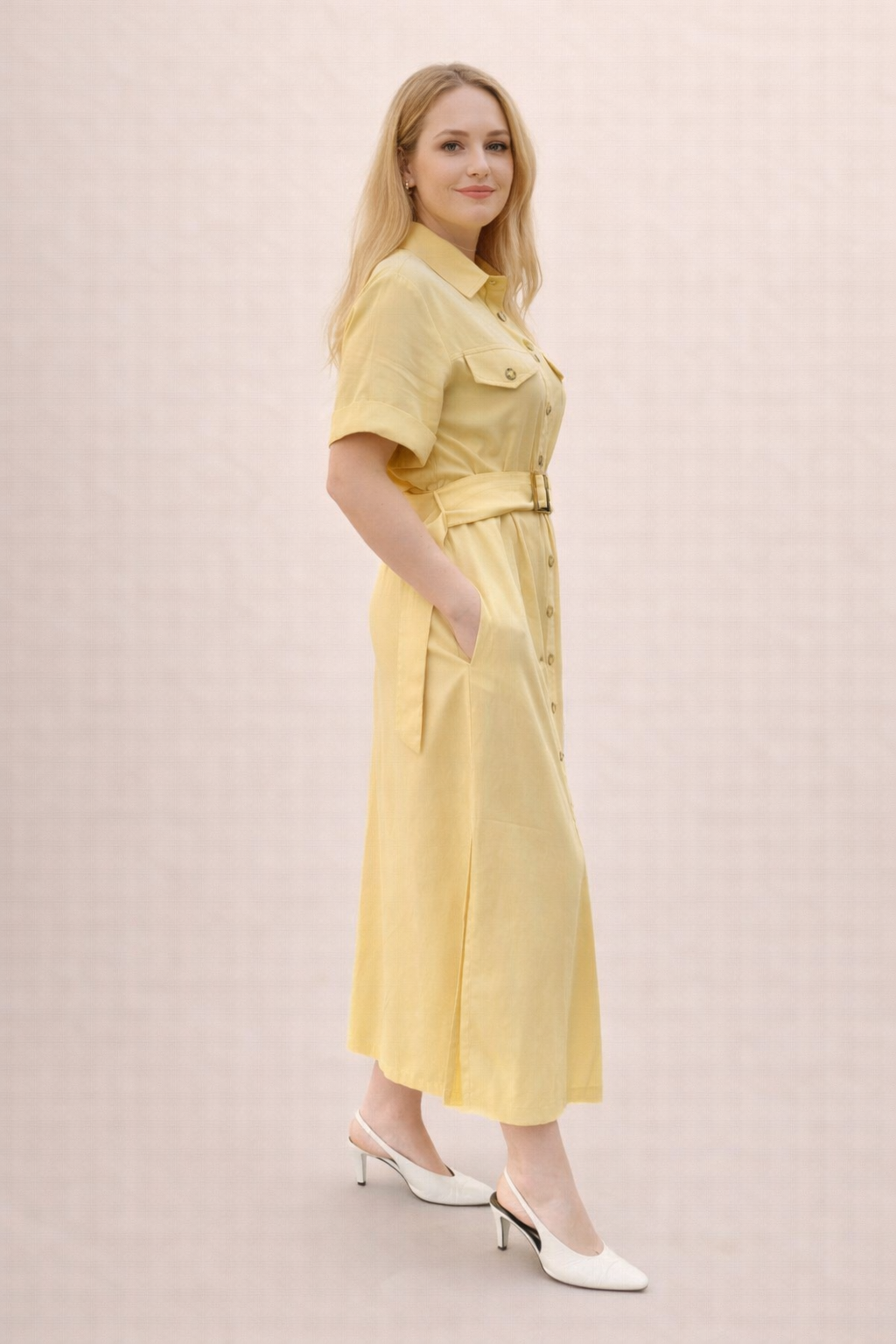 Passager - Fustan i verdhe dhe jeshil